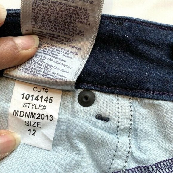 NYDJ Marilyn Straight Jeans Womens 12 Stretch Lift Tuck Technology Dark Blue NEW - Picture 9 of 12